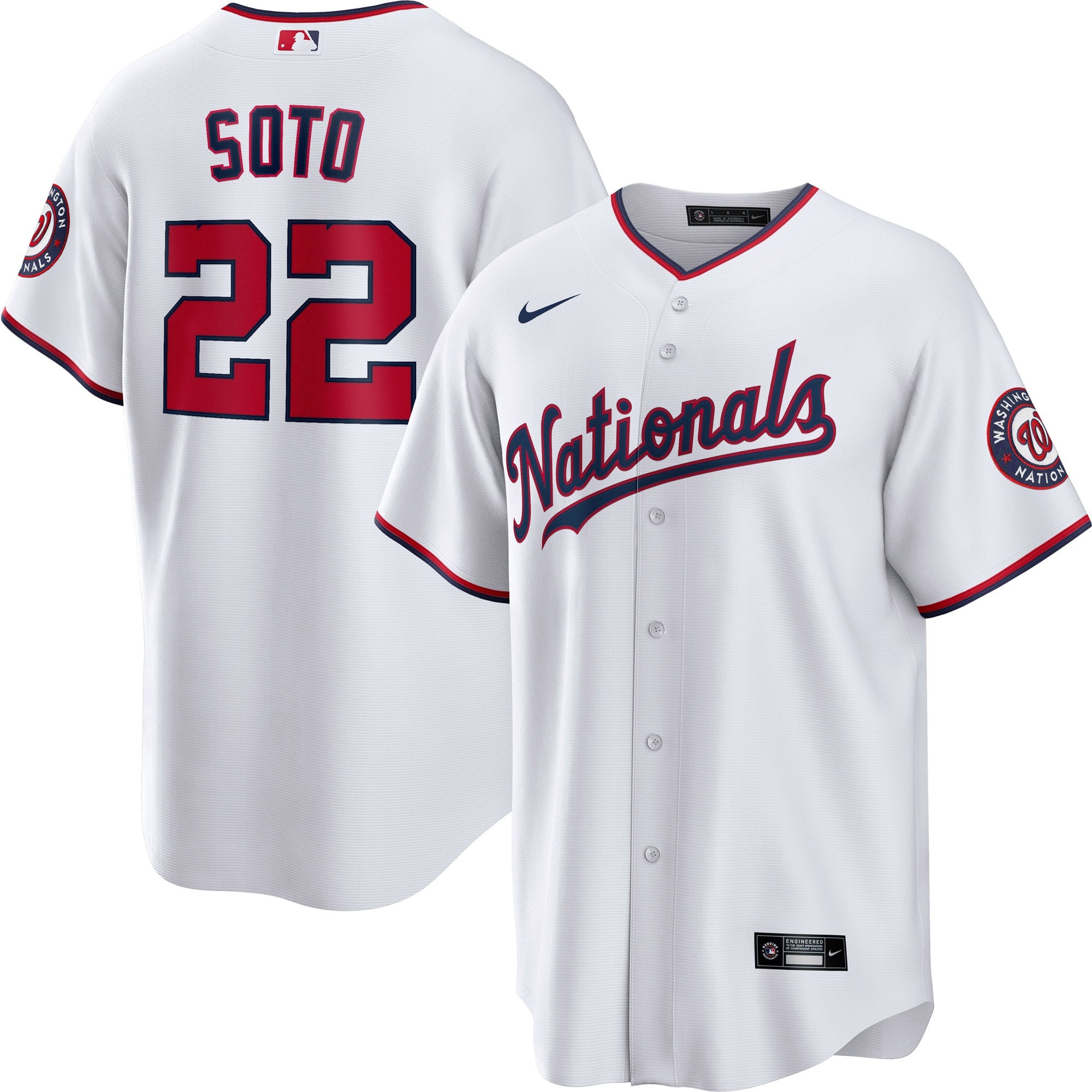 Juan Soto Washington Nationals Alternate Replica Player Baseball Jersey - White