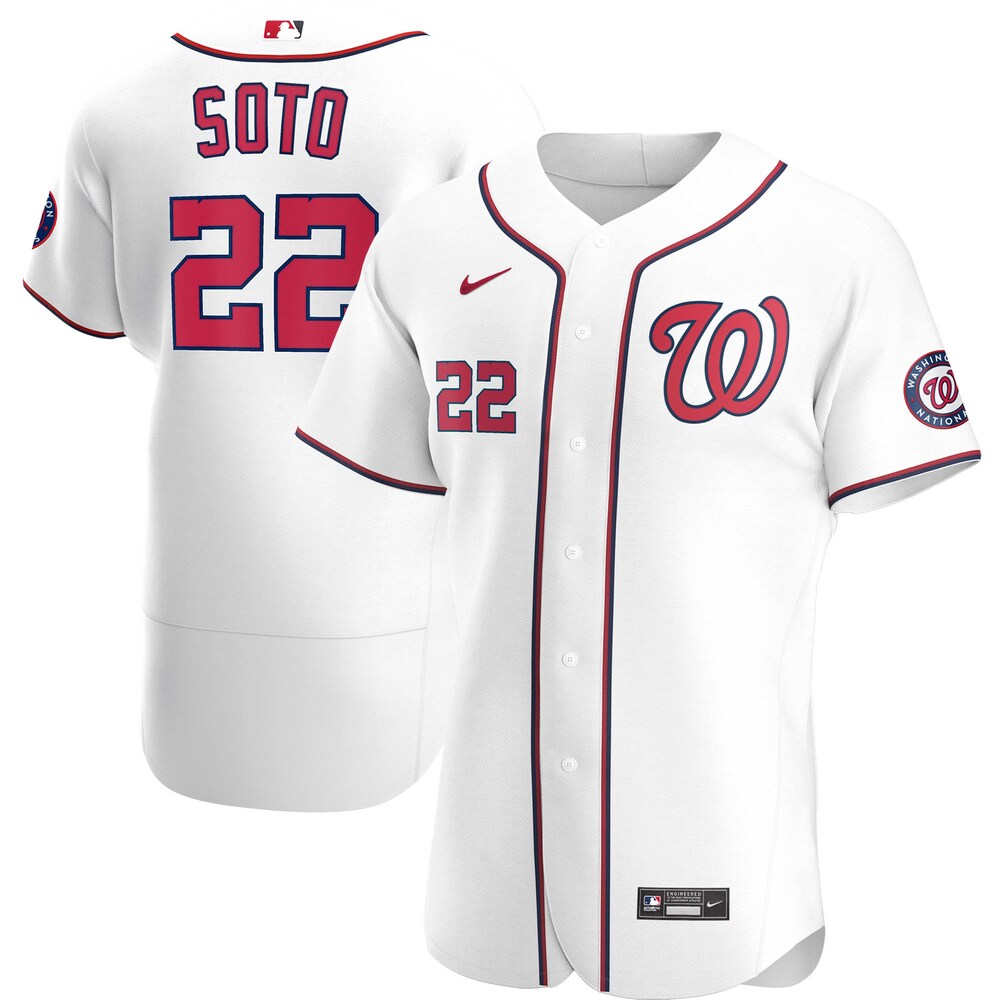 Juan Soto Washington Nationals Home 2020 Player Baseball Jersey - White Color
