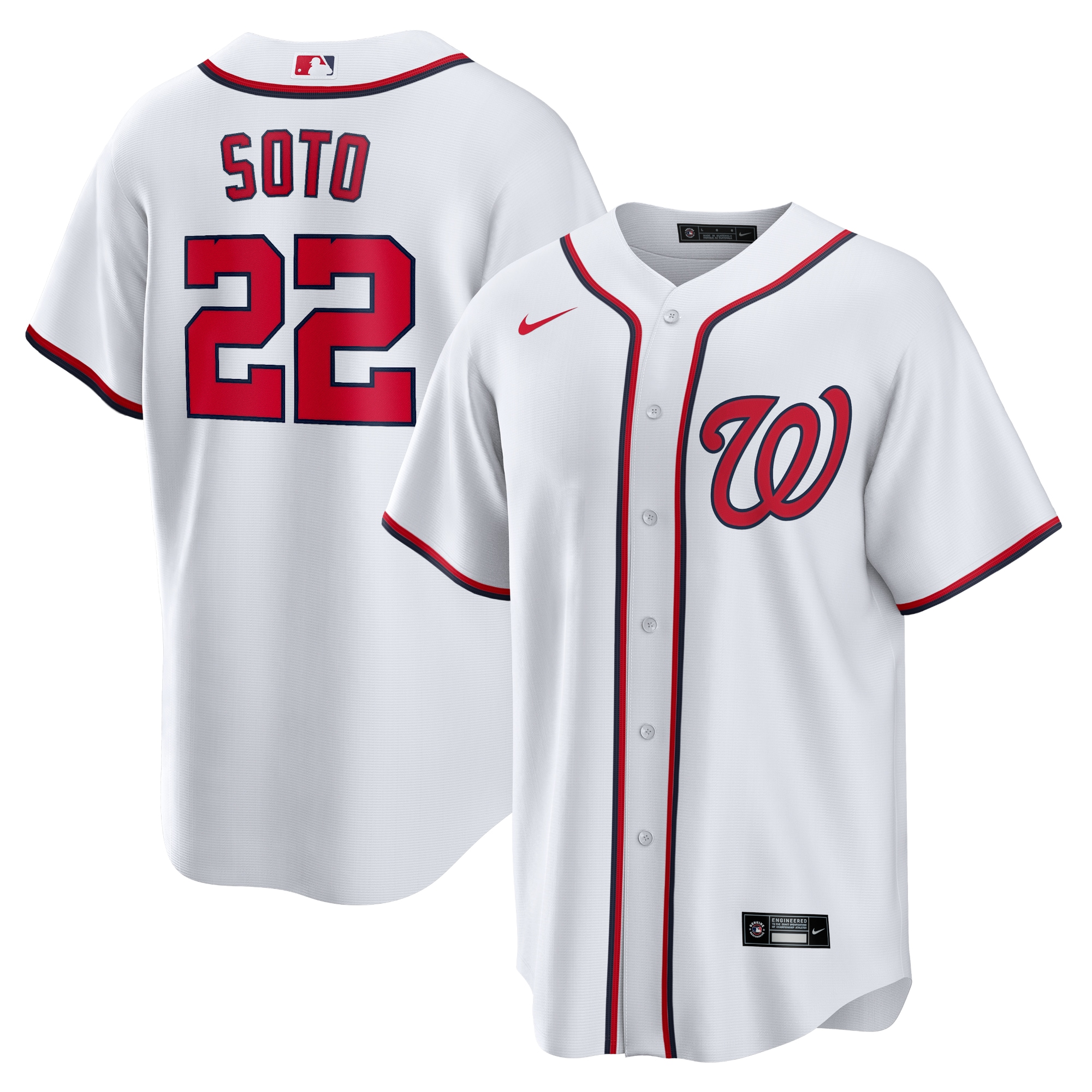Juan Soto Washington Nationals Home Replica Player Name Baseball Jersey - White