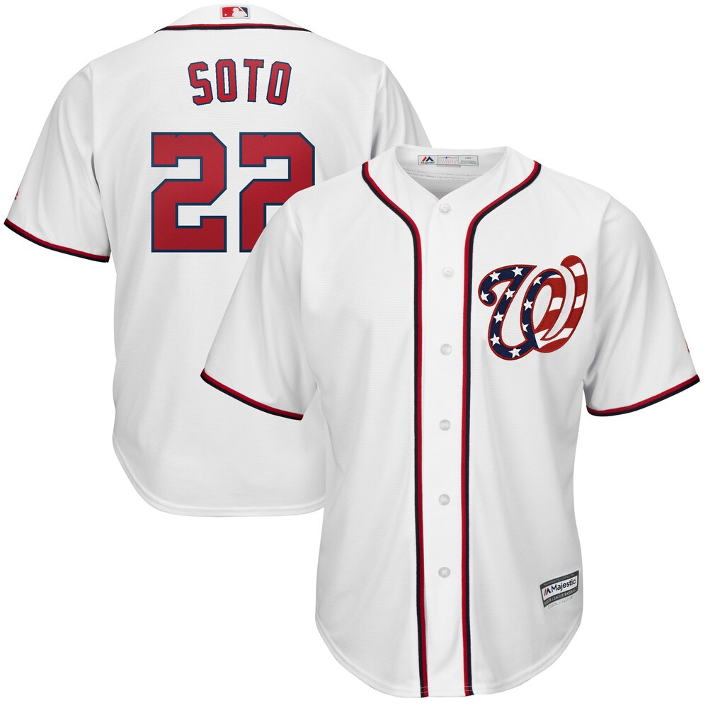 Juan Soto Washington Nationals Majestic Alternate Official Cool Base Player Baseball Jersey - White