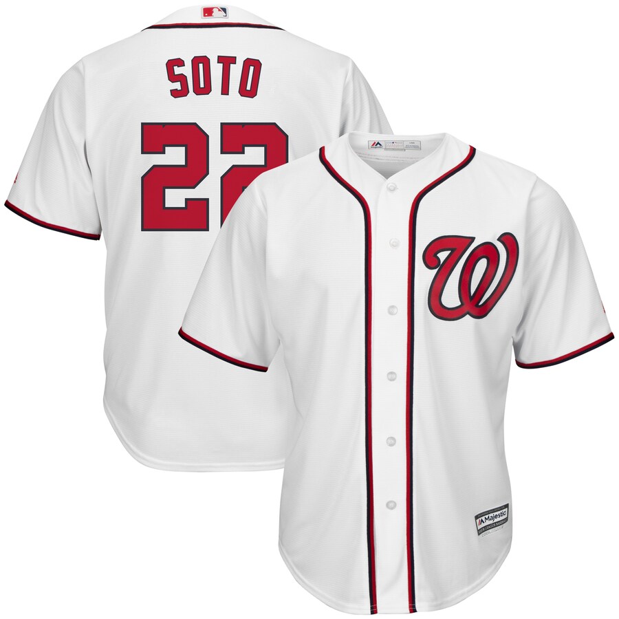 Juan Soto Washington Nationals Majestic Home Official Cool Base Player Baseball Jersey - White