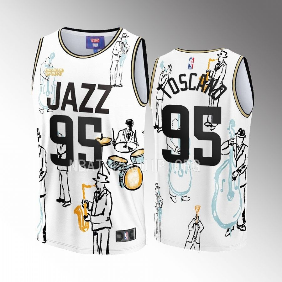 Juan Toscano-Anderson 95 Utah Jazz NBA & KidSuper Studios Unisex Hometown Hockey Jersey - JS160 
