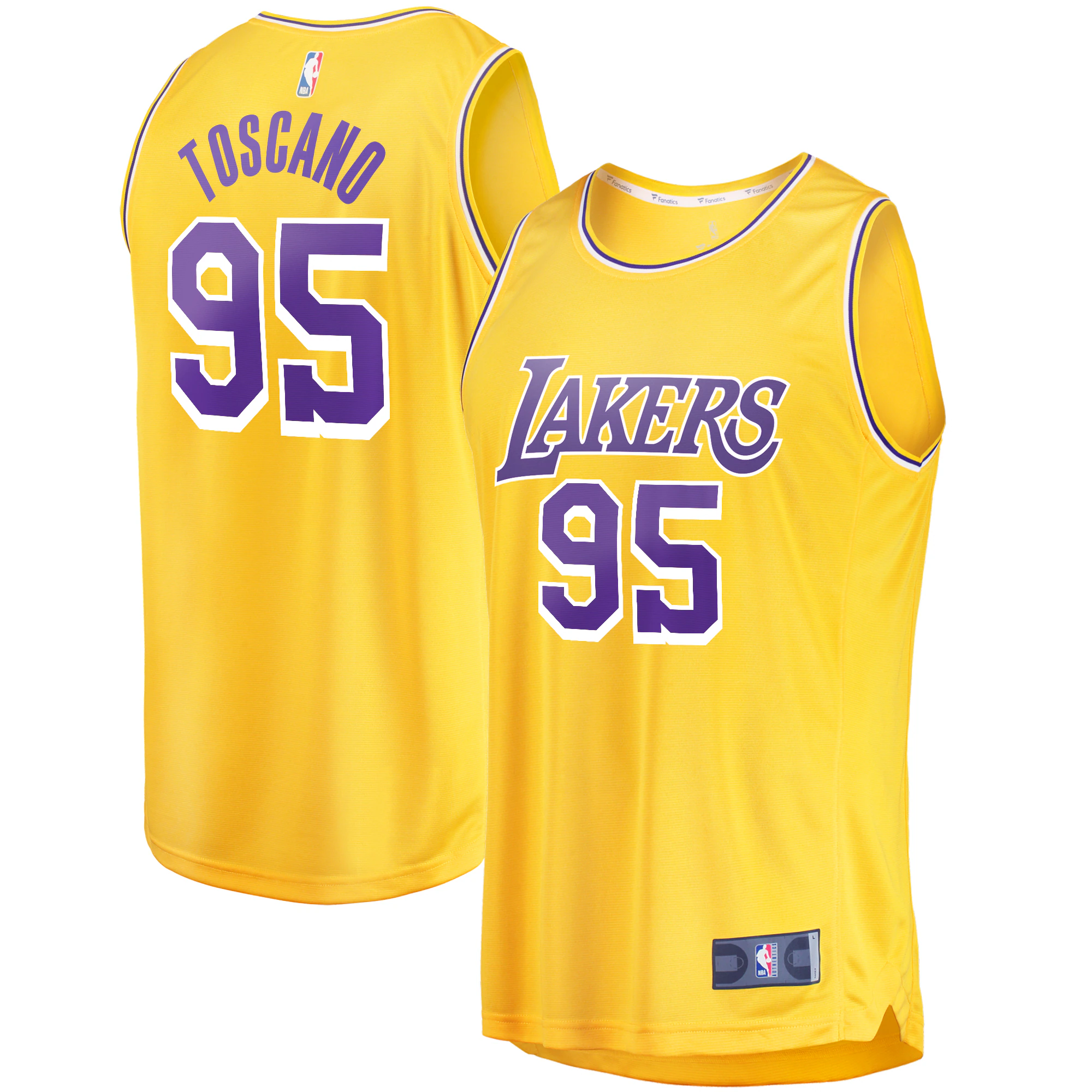 Juan Toscano-anderson Los Angeles Lakers Fanatics Branded Fast Break Replica Basketball Jersey - Icon Edition - Gold