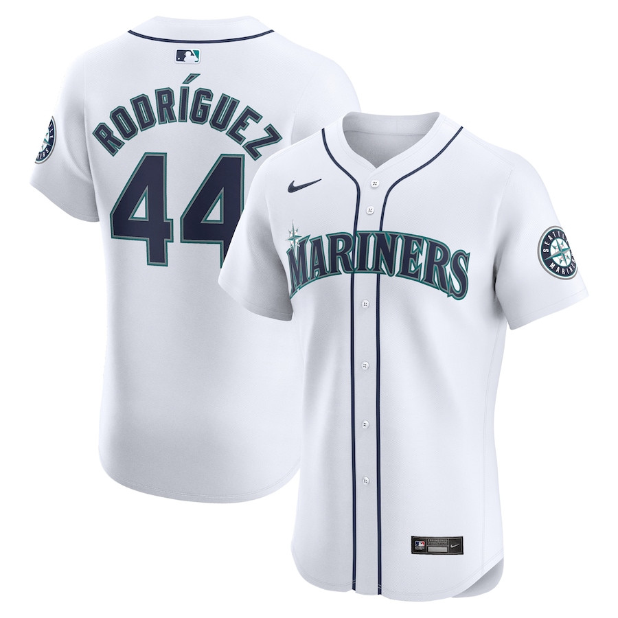 Julio Rodríguez 44 Seattle Mariners Home Elite Player Men Baseball Jersey - White 