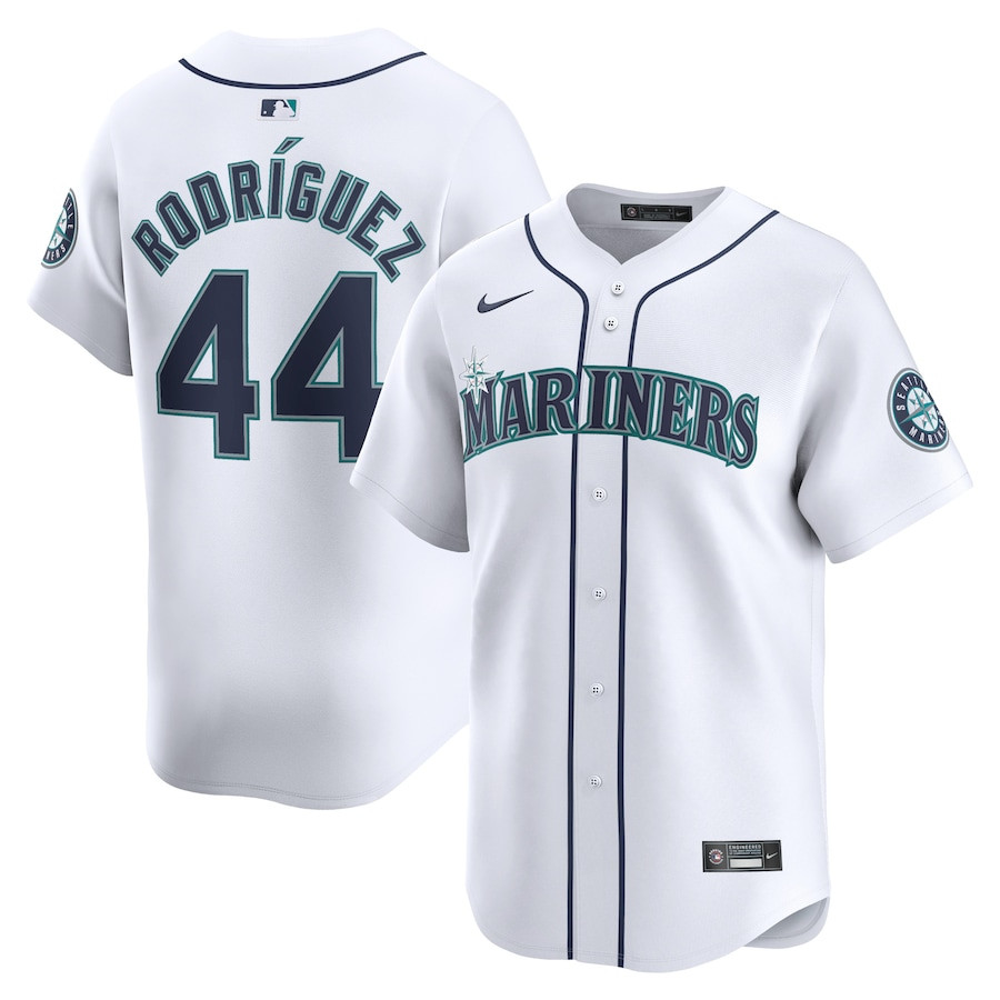 Julio Rodríguez 44 Seattle Mariners Home Limited Player Men Baseball Jersey - White 