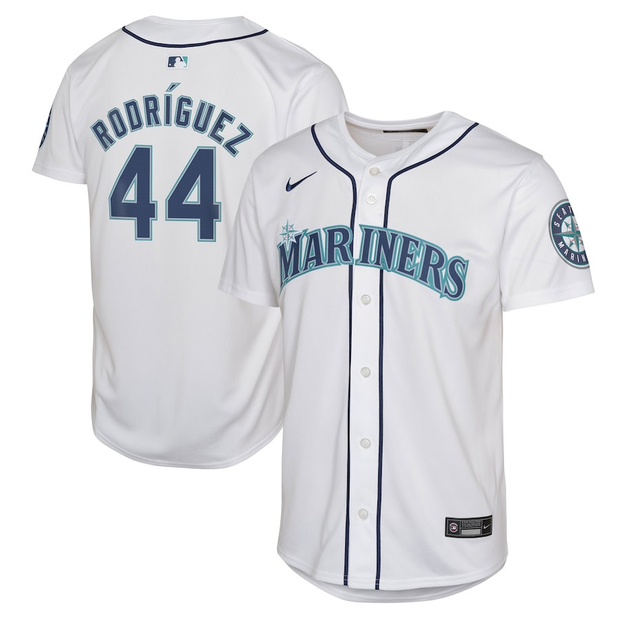 Julio Rodríguez 44 Seattle Mariners Home Limited Player YOUTH Baseball Jersey - White 