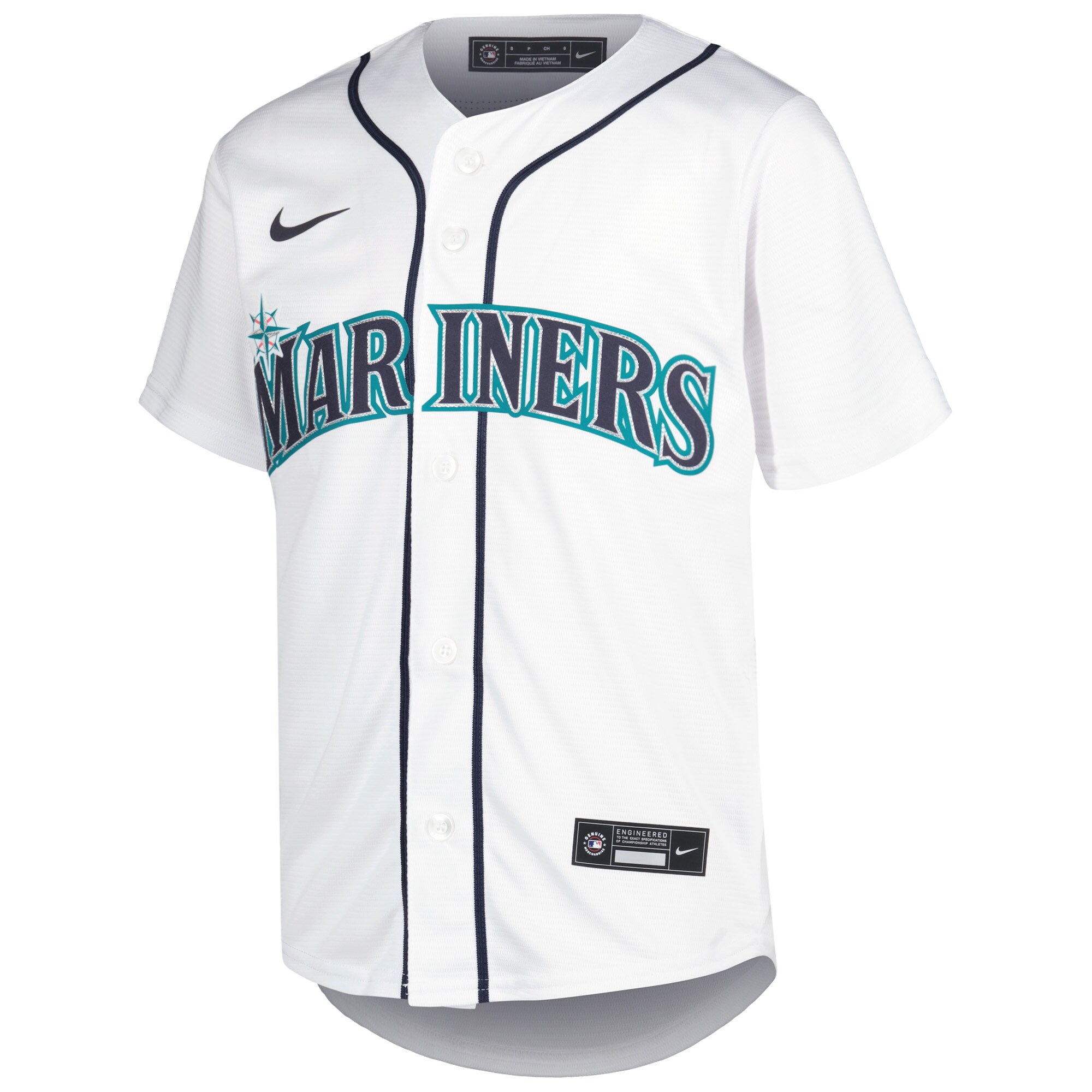 Alternative view of Julio RodrÃƒÆ’Ã‚Â­guez Seattle Mariners Youth Home Replica Player Baseball Jersey - White