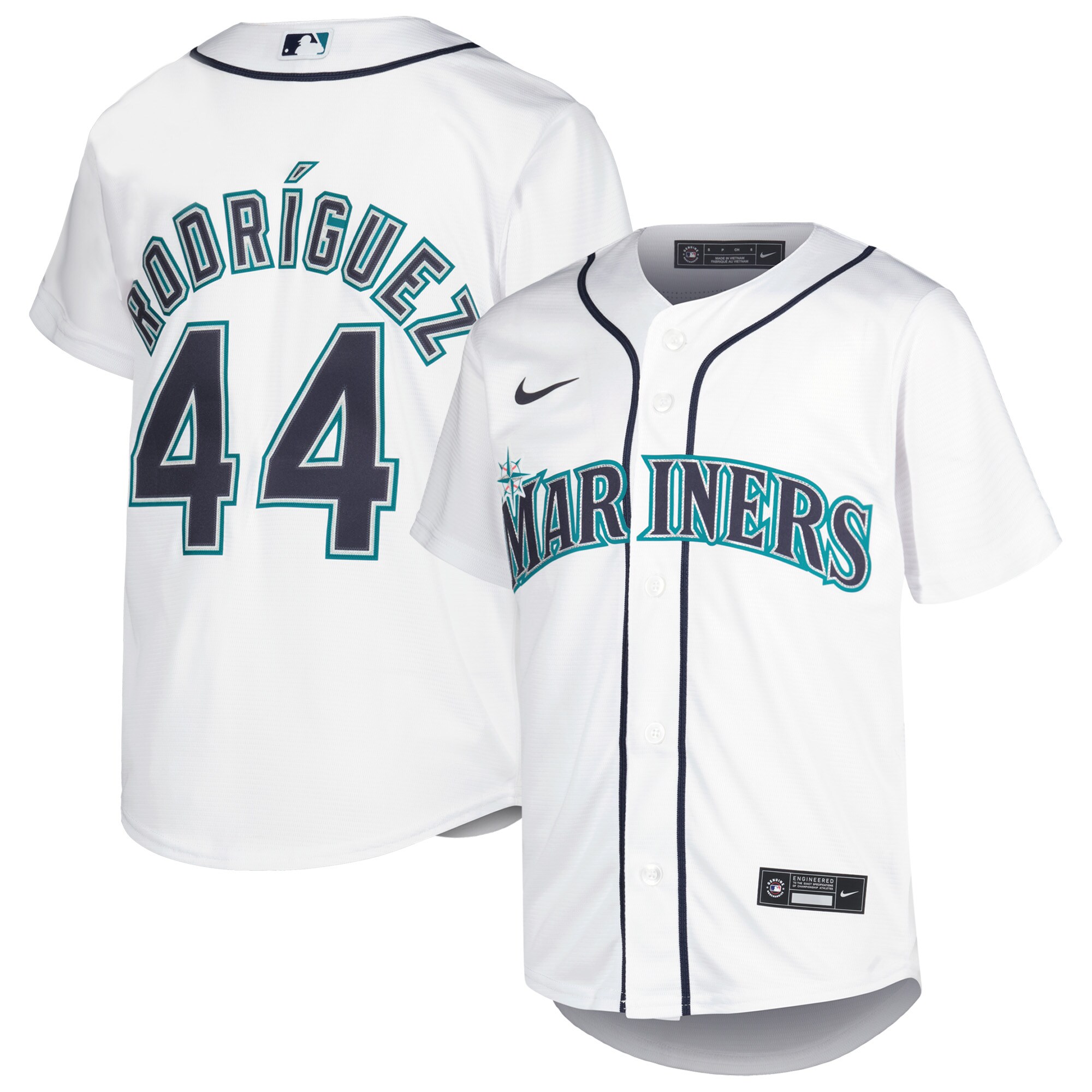 Julio RodrÃƒÆ’Ã‚Â­guez Seattle Mariners Youth Home Replica Player Baseball Jersey - White