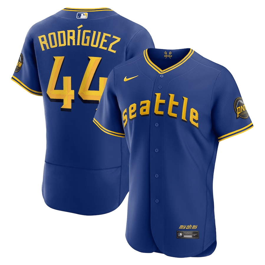 Julio Rodriguez 44 Seattle Mariners 2023 City Connect Elite Baseball Jersey - Royal 