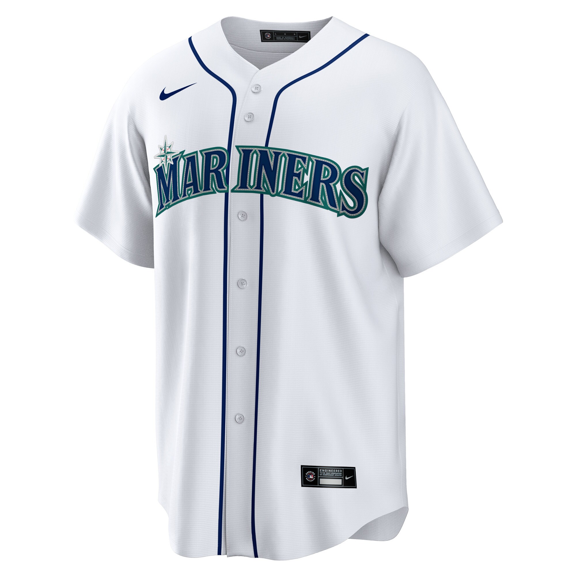 Alternative view of Julio Rodriguez Seattle Mariners Home Replica Player Baseball Jersey – White
