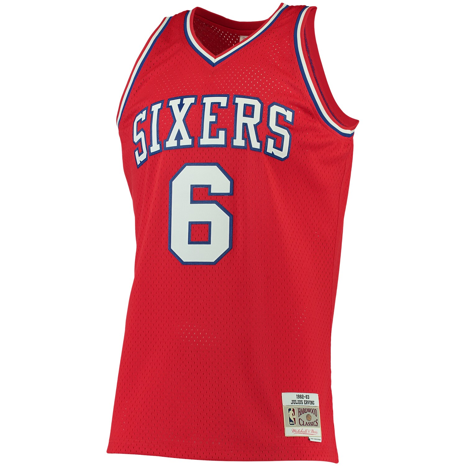 Alternative view of Julius Erving Philadelphia 76ers Mitchell & Ness 1982/83 Big & Tall Hardwood Classics Swingman Basketball Jersey - Red