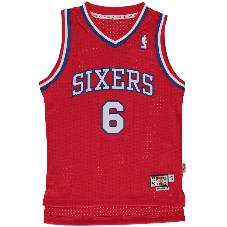 Alternative view of Julius Erving Philadelphia 76ers Mitchell & Ness Youth Hardwood Classics Swingman Basketball Jersey - Red
