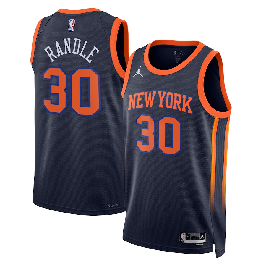 Julius Randle 30 Milwaukee Bucks Unisex Swingman Basketball Jersey - Statement Edition - Navy - JS472 
