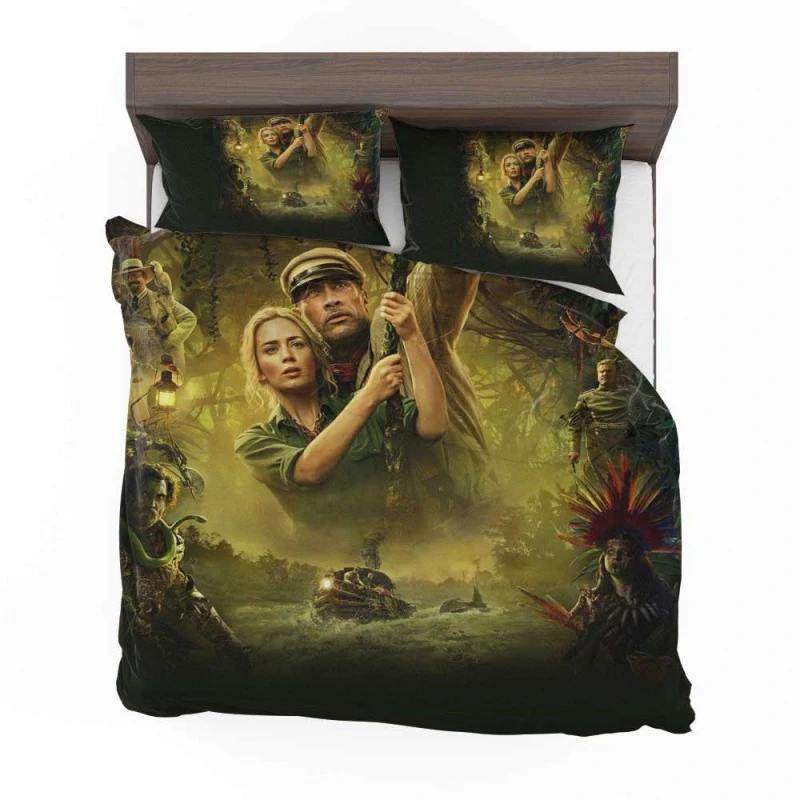 Alternative view of Jungle Cruise Movie Dwayne Johnson Emily Blunt Bedding Set - Custom Bedding Set