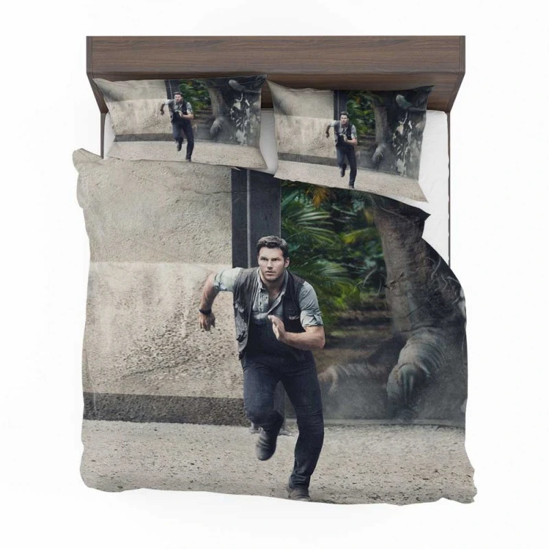 Alternative view of Jurassic World Movie Chris Pratt Bedding Set - Custom Bedding Set