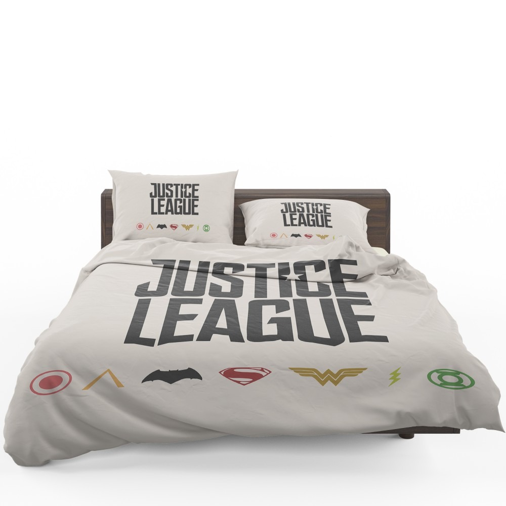 Justice League 2017 Movie DC Comics Logo Bedding Set - Custom Bedding Set