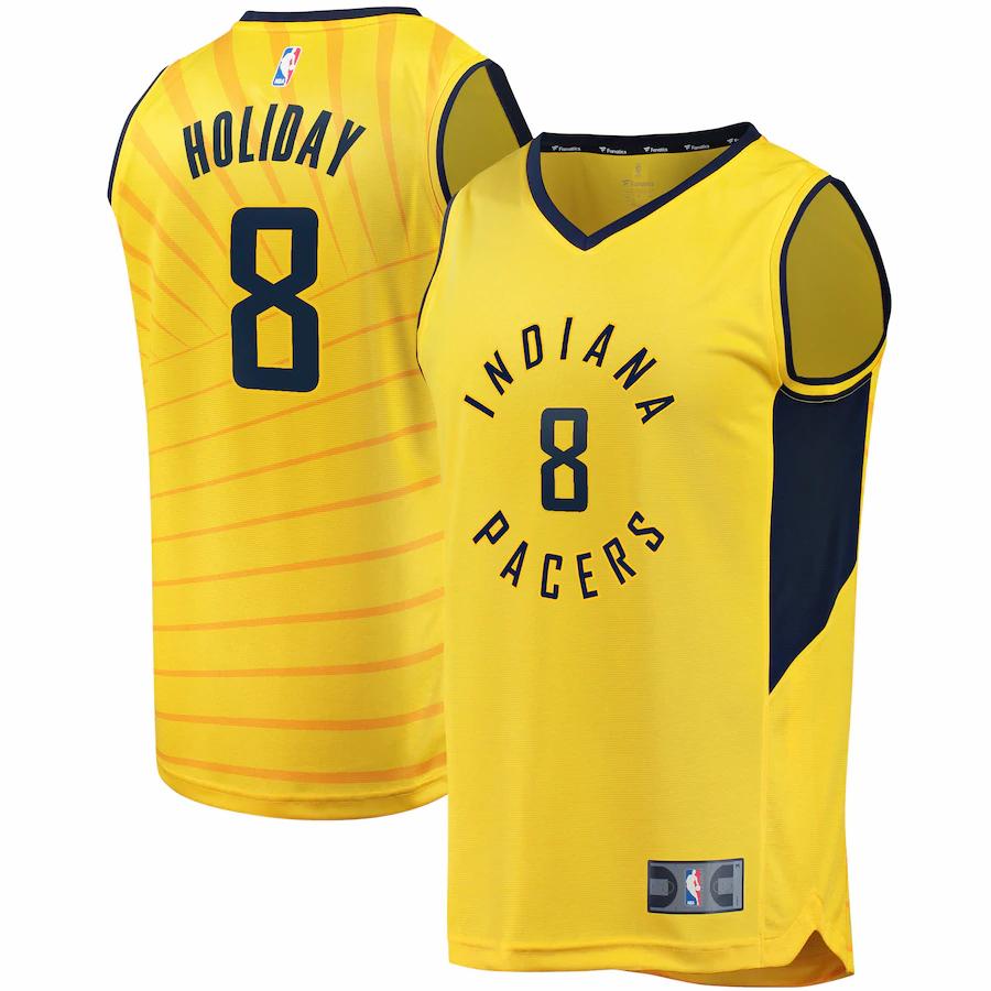 Justin Holiday Indiana Pacers Fanatics Branded Fast Break Player Replica Basketball Jersey - Statement Edition - Gold