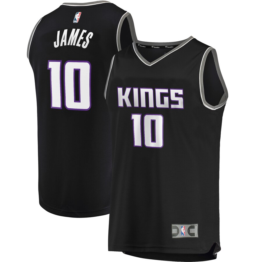 Justin James Sacramento Kings Fanatics Branded Youth Fast Break Replica Basketball Jersey Black - Statement Edition