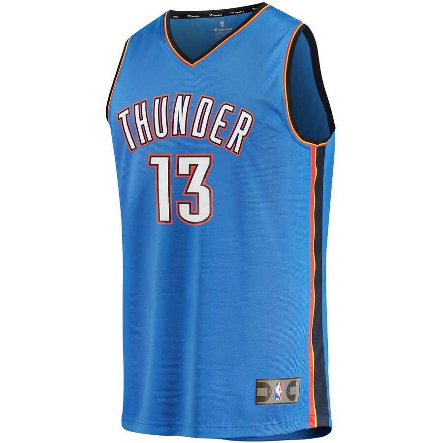 Alternative view of Justin Patton Oklahoma City Thunder Fanatics Branded Youth Fast Break Player Basketball Jersey - Icon Edition - Blue
