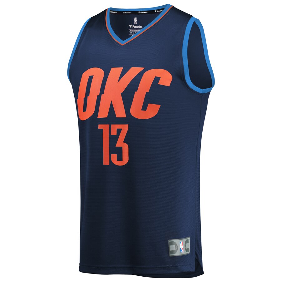 Alternative view of Justin Patton Oklahoma City Thunder Fanatics Branded Youth Fast Break Player Basketball Jersey - Statement Edition - Navy