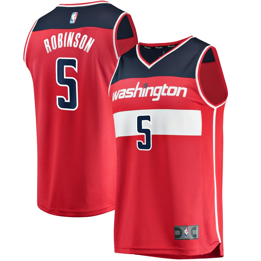 Justin Robinson Washington Wizards Fanatics Branded Fast Break Player Basketball Jersey – Icon Edition – Red