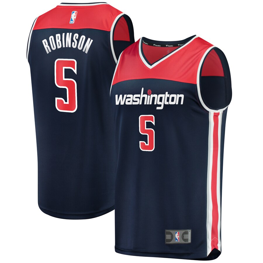 Justin Robinson Washington Wizards Fanatics Branded Fast Break Player Basketball Jersey – Statement Edition – Navy