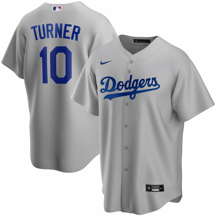Justin Turner Los Angeles Dodgers Alternate 2020 Replica Player Baseball Jersey ÃƒÂ¢Ã¢â€šÂ¬Ã¢â‚¬Å“ Gray