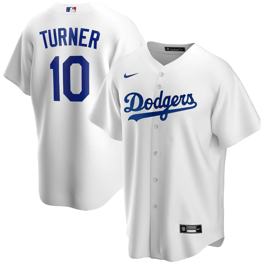 Justin Turner Los Angeles Dodgers Home 2020 Replica Player Baseball Jersey ÃƒÂ¢Ã¢â€šÂ¬Ã¢â‚¬Å“ White
