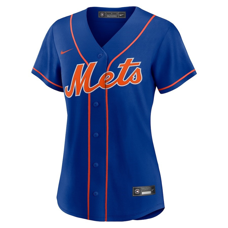 Alternative view of Justin Verlander 35 New York Mets Women's Alternate Player Baseball Jersey - Royal 