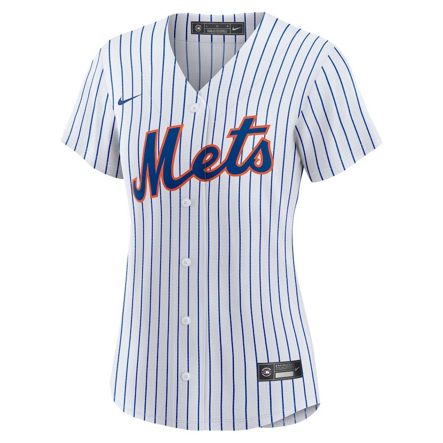 Alternative view of Justin Verlander 35 New York Mets Women's Home Player Baseball Jersey - White/Royal 