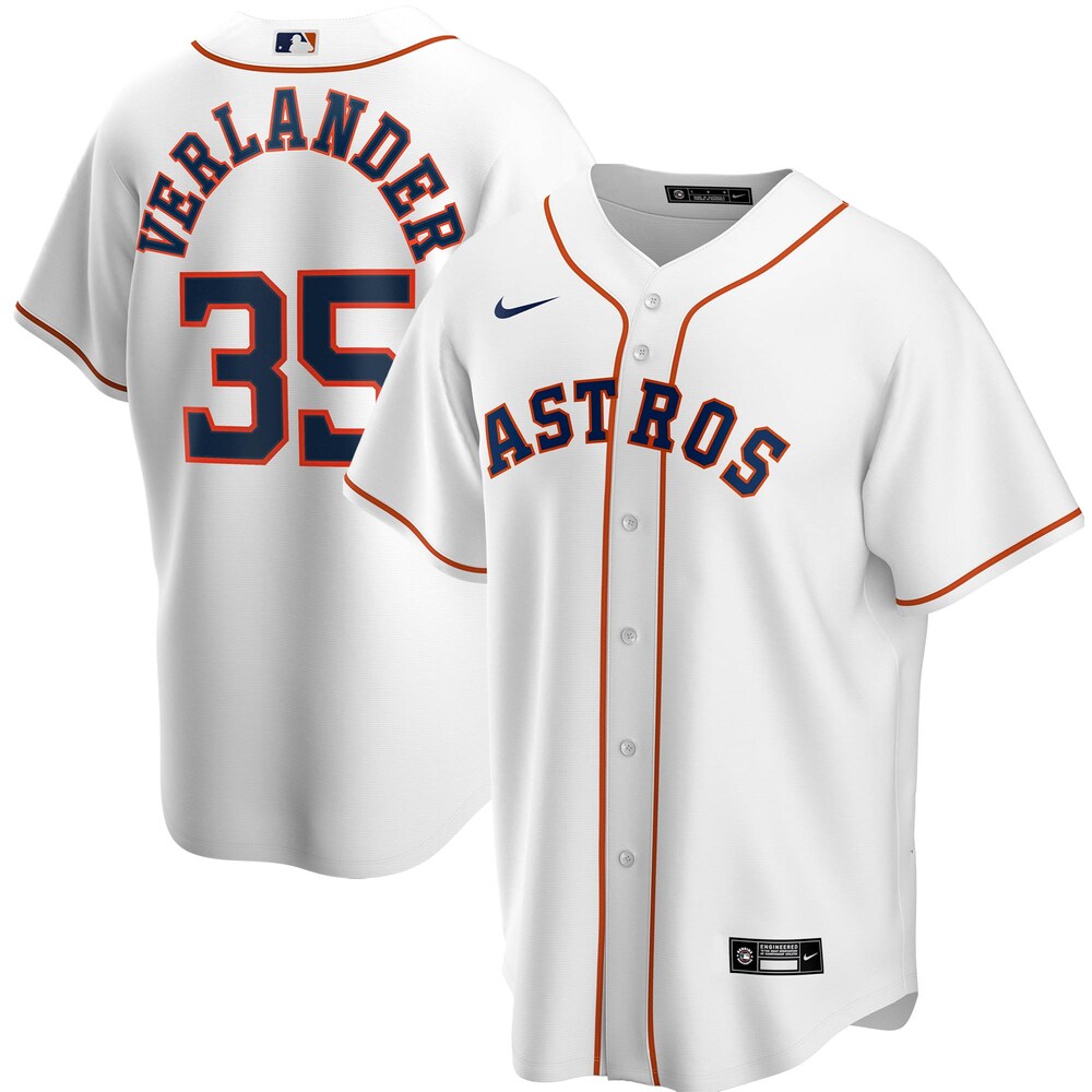 Justin Verlander Houston Astros Home 2020 Player Baseball Jersey - White