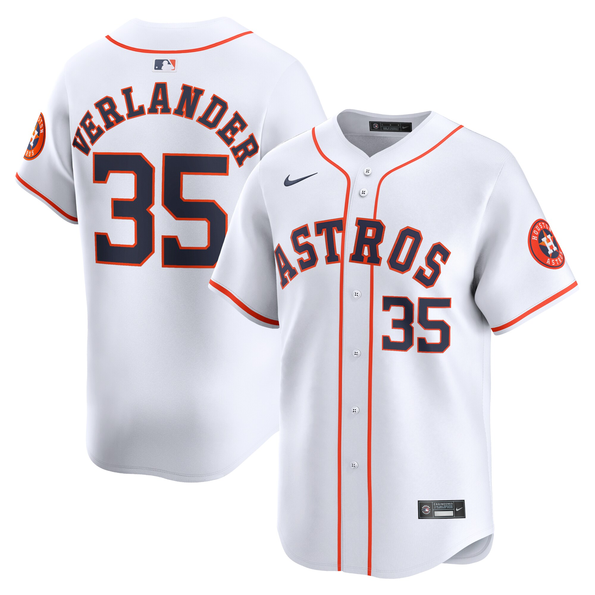 Justin Verlander Houston Astros Home Limited Player Baseball Jersey - White