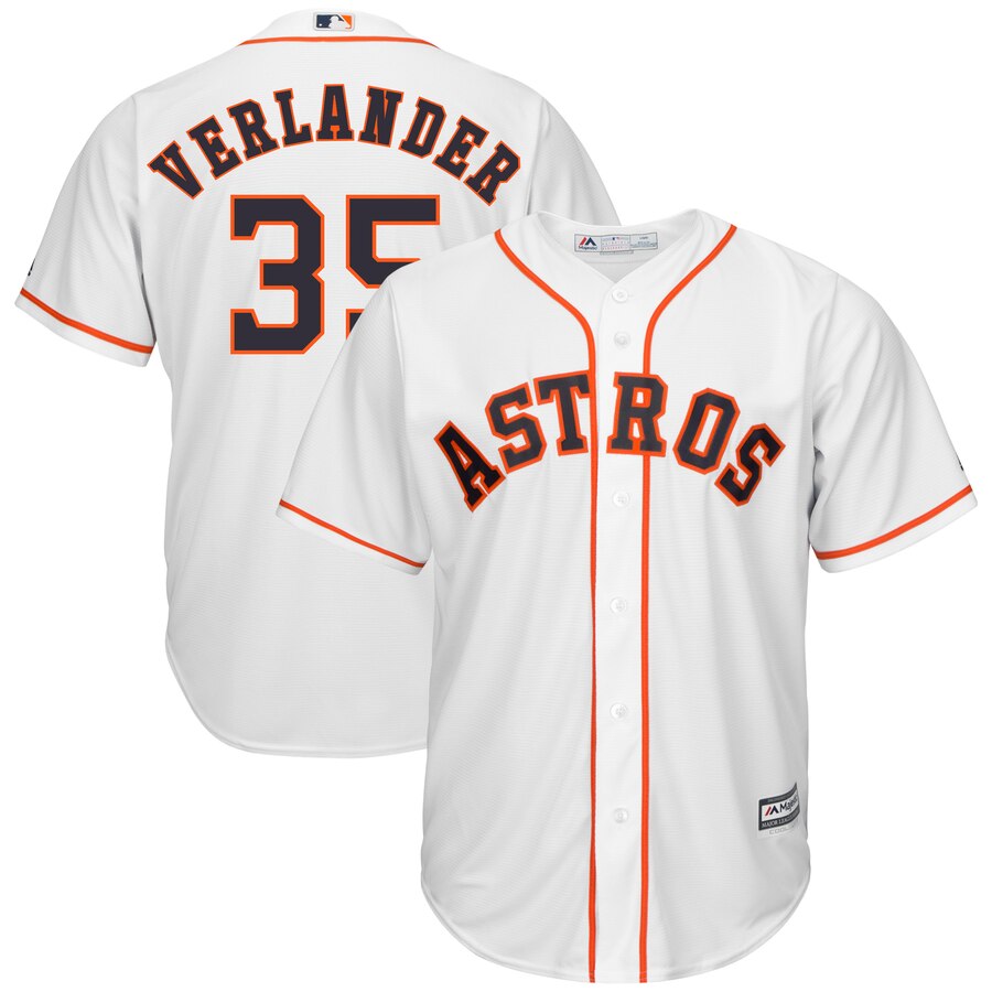 Justin Verlander Houston Astros Majestic Home Cool Base Player Baseball Jersey – White