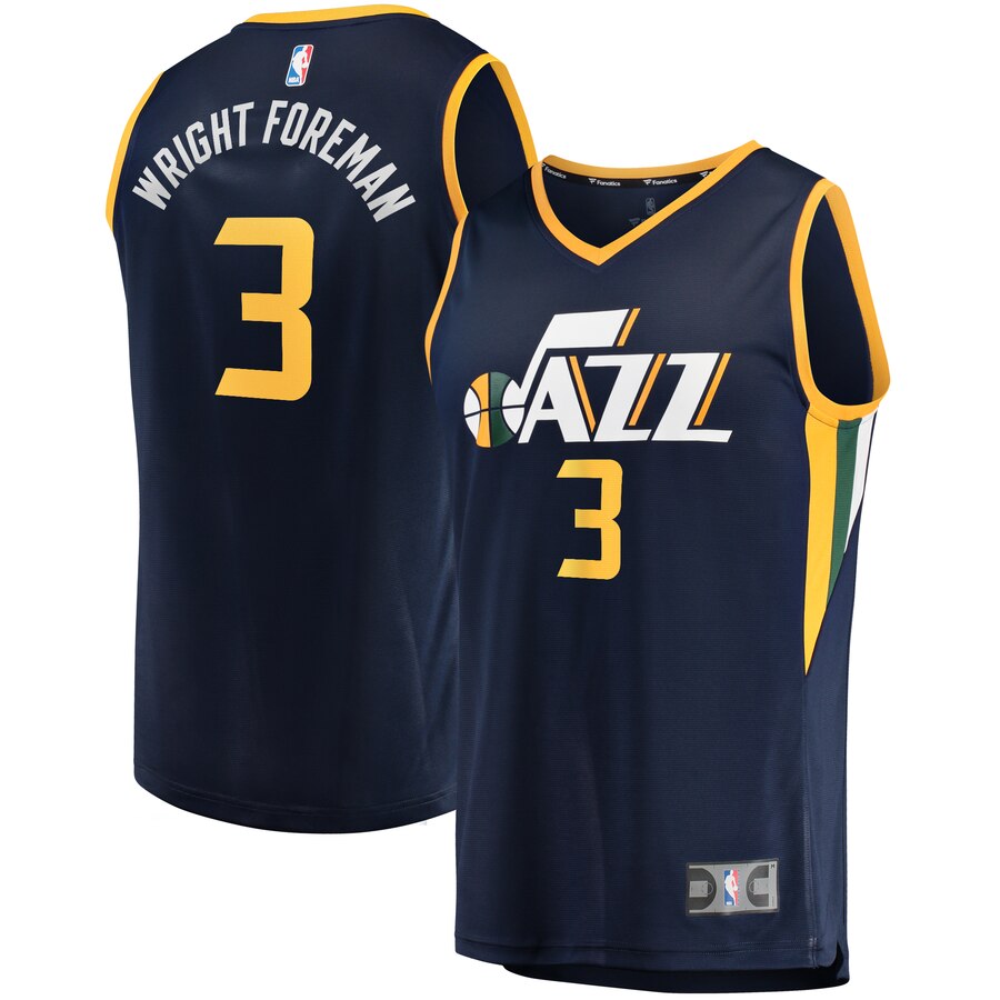 Justin Wright-foreman Utah Jazz Fanatics Branded Fast Break Replica Basketball Jersey Navy - Icon Edition