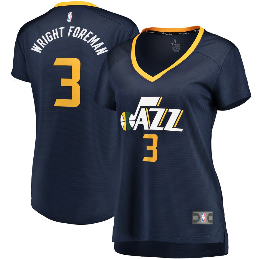 Justin Wright-foreman Utah Jazz Fanatics Branded Women's Fast Break Replica Player Basketball Jersey - Icon Edition - Navy