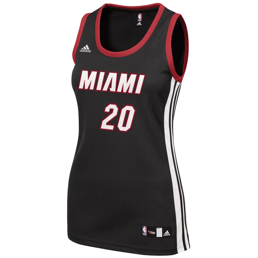 Alternative view of Justise Winslow Miami Heat Adidas Women's Replica Basketball Jersey - Black