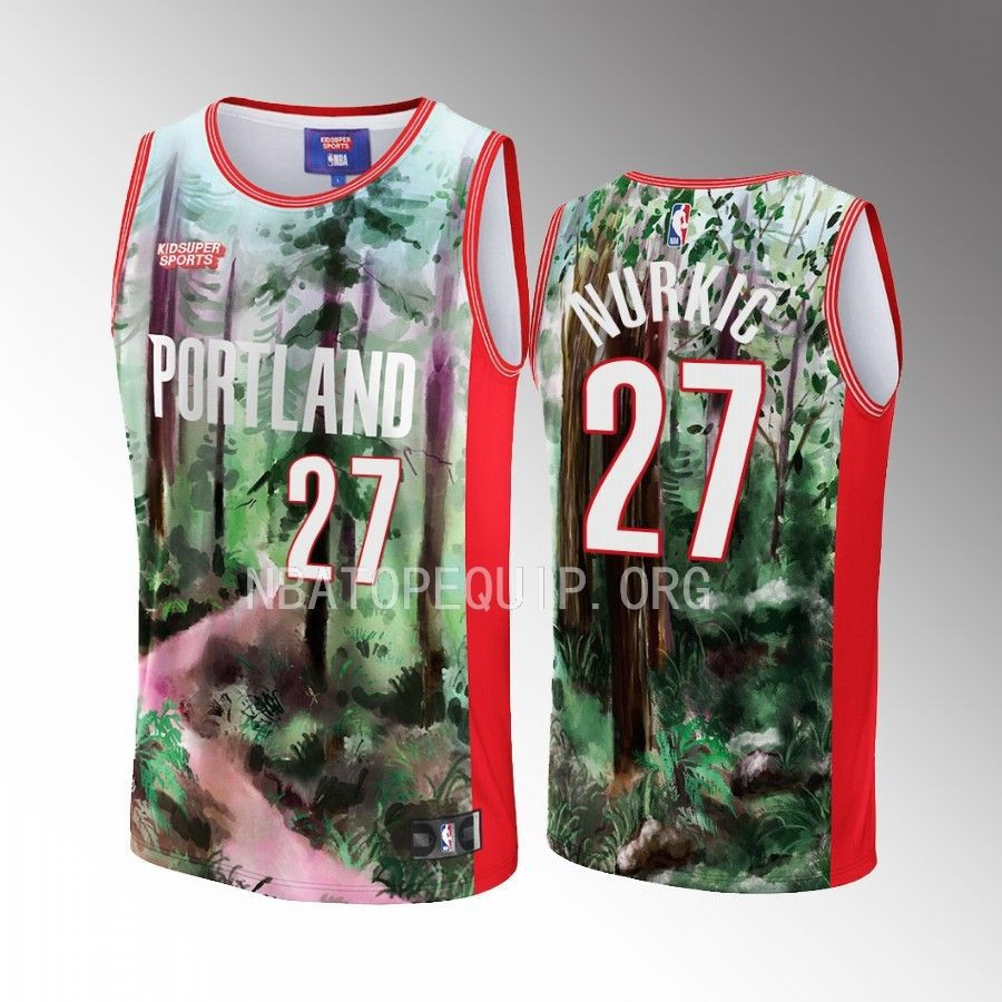 Jusuf Nurkic 27 Portland Trail Blazers NBA & KidSuper Studios Unisex Hometown Basketball Jersey - JS575 