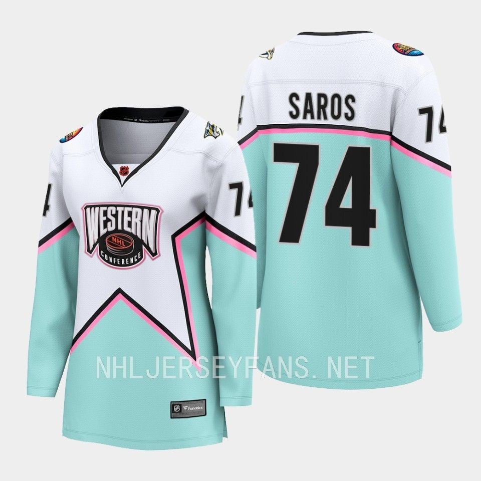 Juuse Saros 74 Nashville Predators 2023 All-Star Game Hockey Jersey White Equipment - JS418 