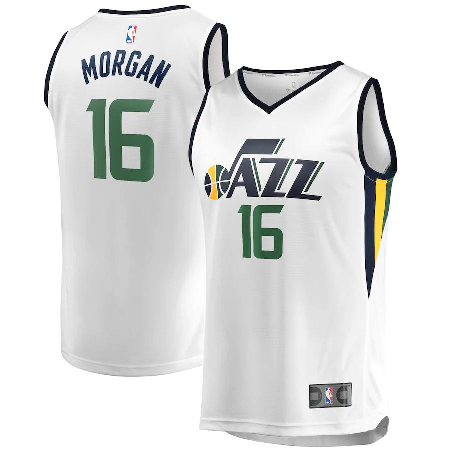 Juwan Morgan Utah Jazz Fanatics Branded Fast Break Player Basketball Jersey - Association Edition - White