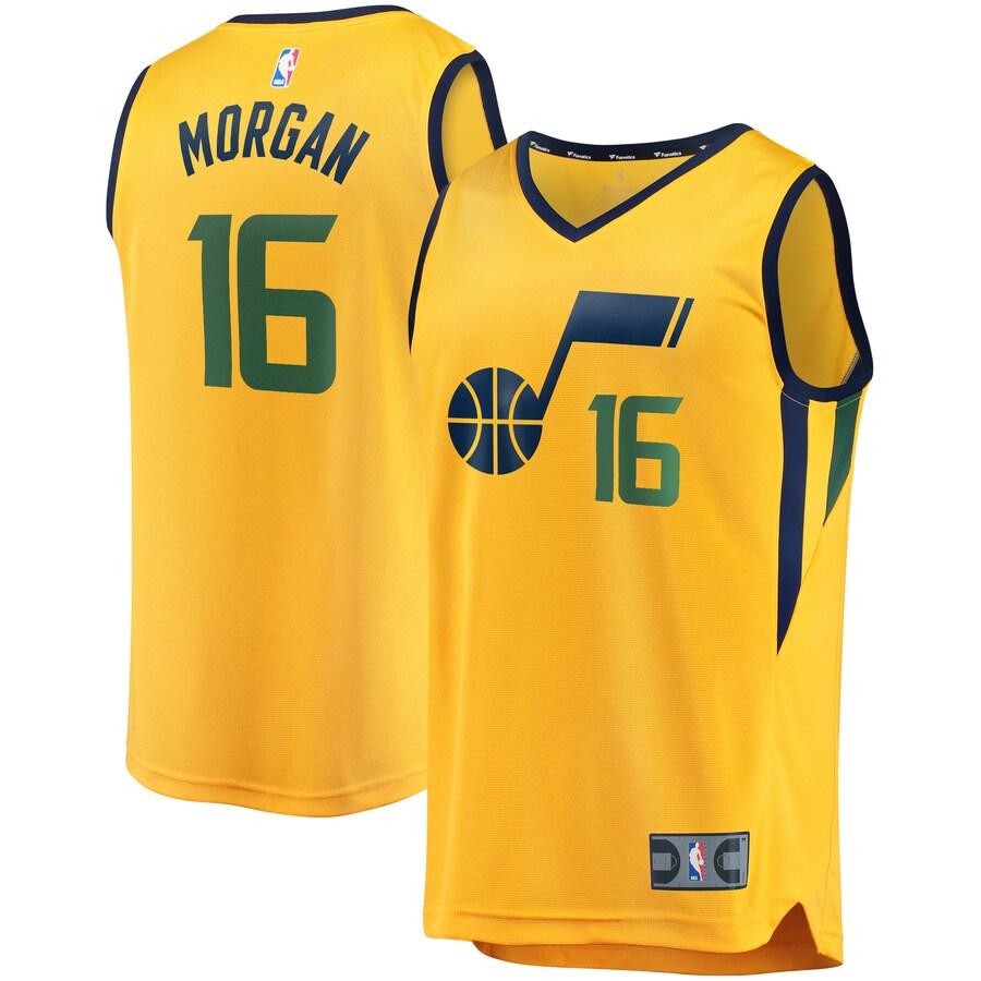 Juwan Morgan Utah Jazz Fanatics Branded Fast Break Player Basketball Jersey - Statement Edition - Gold