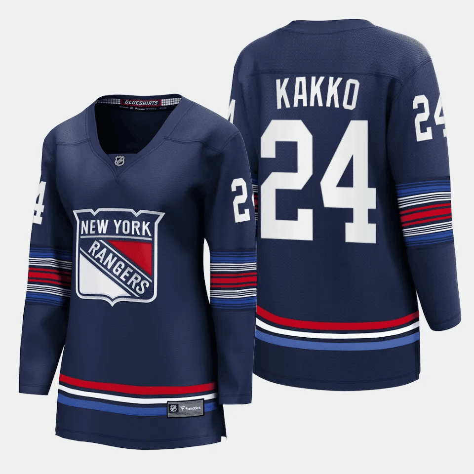 Kaapo Kakko 24 New York Rangers Women Alternate Premier Breakaway Hockey Jersey - Navy - JS733 