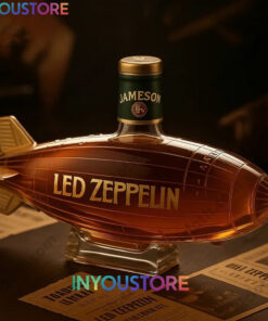 Led Zeppelin Airship Whiskey Bottle &ndash; Rock Legend Blimp-Shaped Glass Decanter Collectible Gift