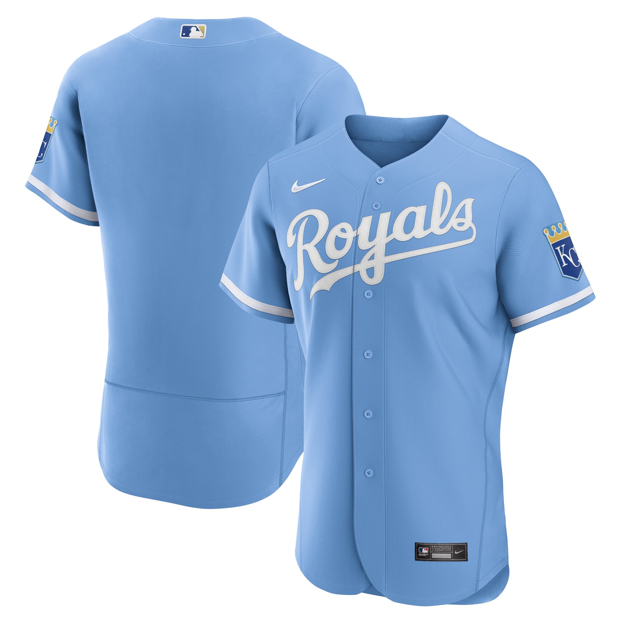 Alternative view of Kansas City Royals 2022 Alternate Authentic Baseball Jersey – Light Blue