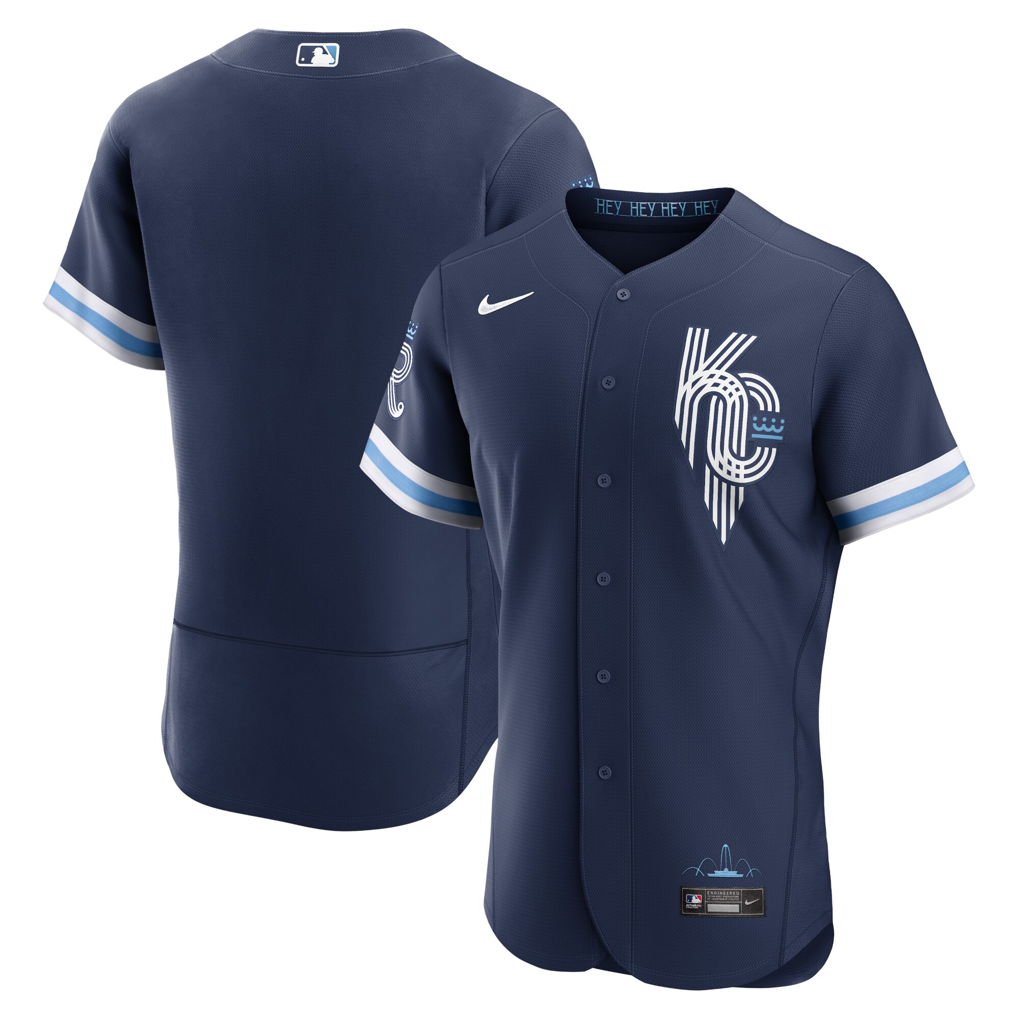 Alternative view of Kansas City Royals 2022 City Connect Authentic Baseball Jersey - Navy