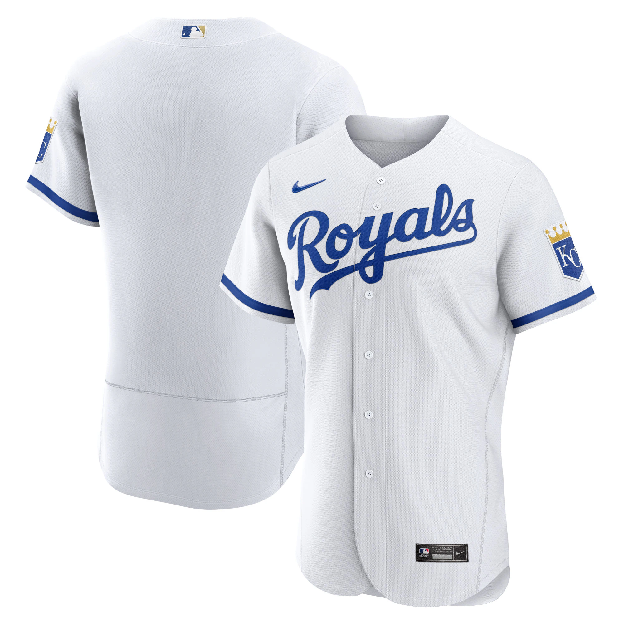 Alternative view of Kansas City Royals 2022 Home Authentic Baseball Jersey – White
