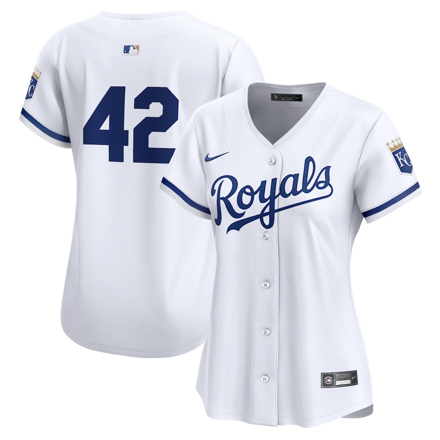 Kansas City Royals 2024 Jackie Robinson Day Home Limited Women Baseball Jersey - White 