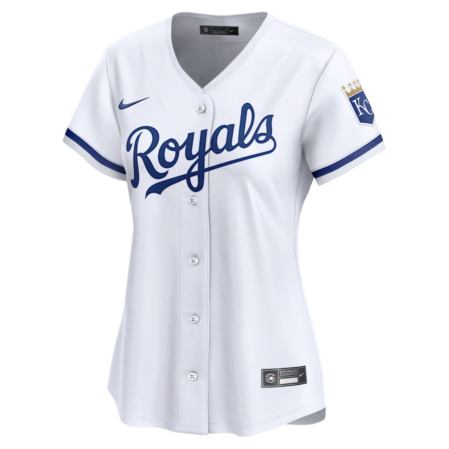 Alternative view of Kansas City Royals 2024 Jackie Robinson Day Home Limited Women Baseball Jersey - White 