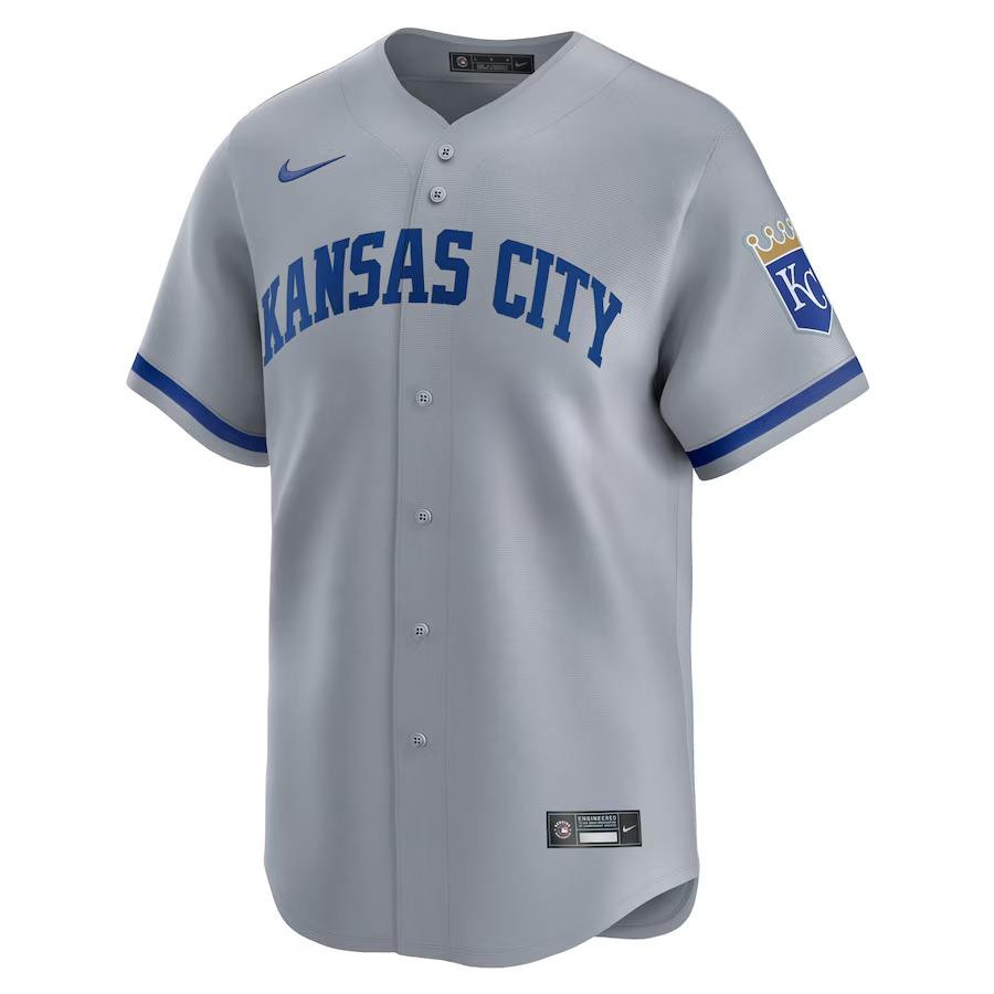 Alternative view of Kansas City Royals Away Limited Men Baseball Jersey - Gray 