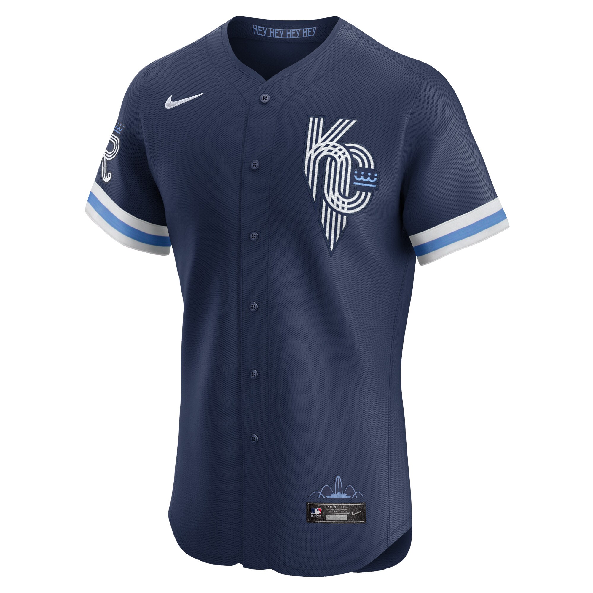 Alternative view of Kansas City Royals City Connect Elite Baseball Jersey - Navy
