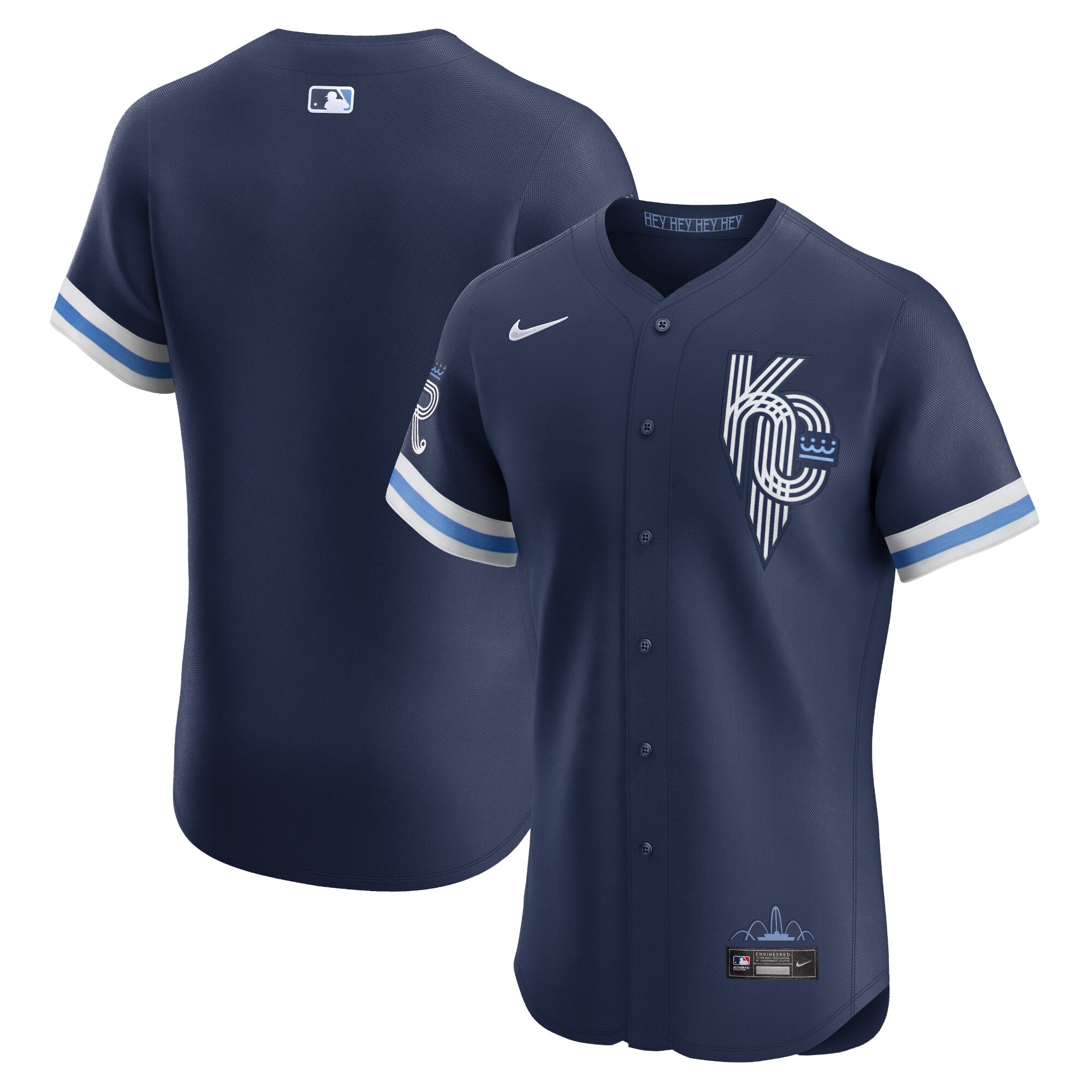 Kansas City Royals City Connect Elite Baseball Jersey - Navy